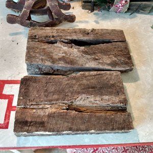 2 Old Weathered Rustic Barn wood Pieces Aged Wood Cabin Farmhouse